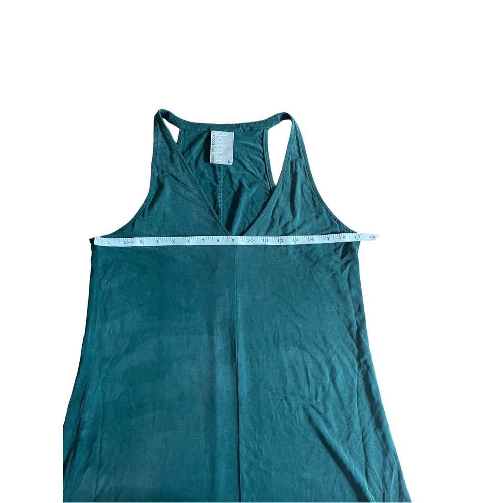 Anthropologie Dolan Left Coast Teal asymmetrical midi tank dress sz M - Picture 7 of 8